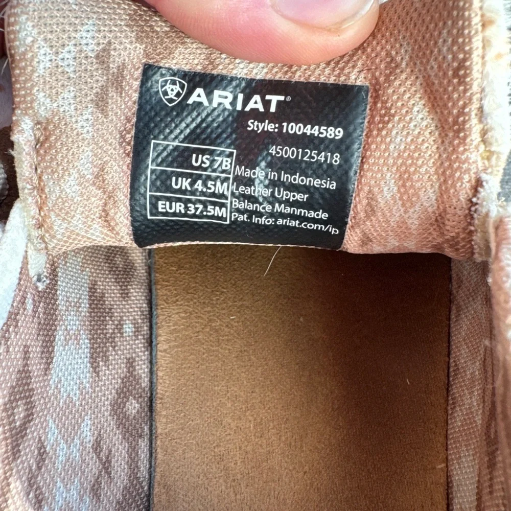 Ariat Women's Hilo Hair Calf Leather Slip On Sneakers - Picture 6 of 8